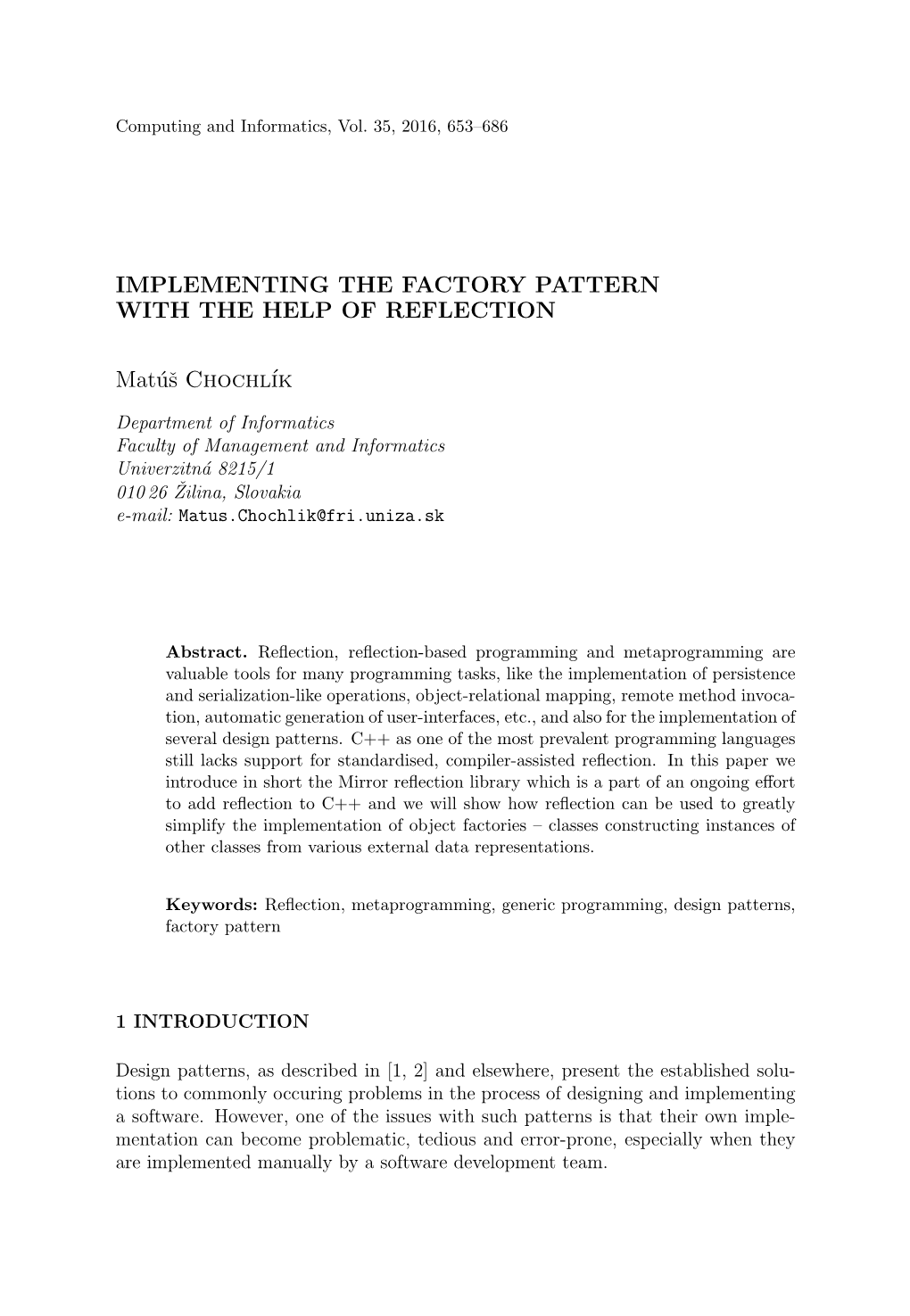 Implementing the Factory Pattern with the Help of Reflection