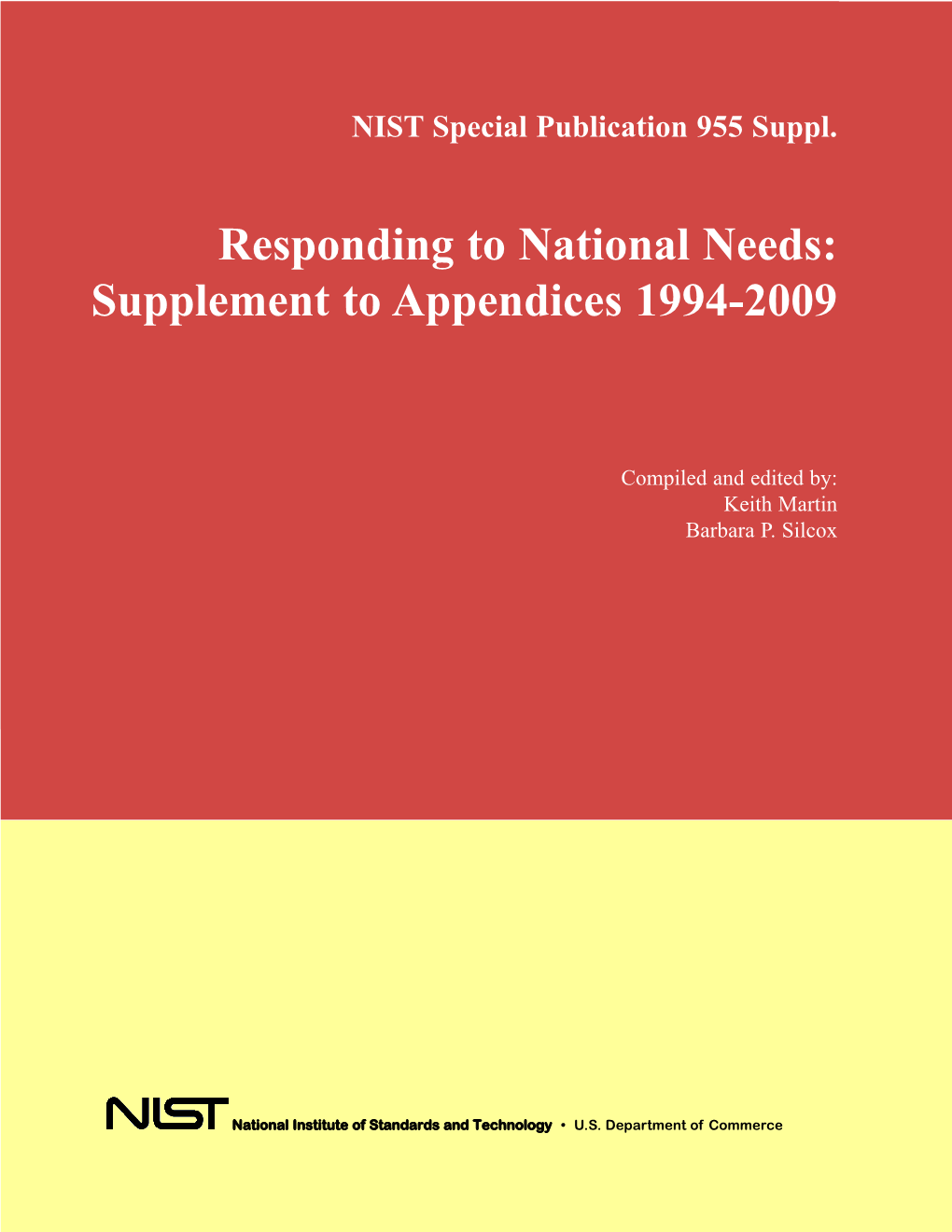 Supplement to Appendices 1994-2009
