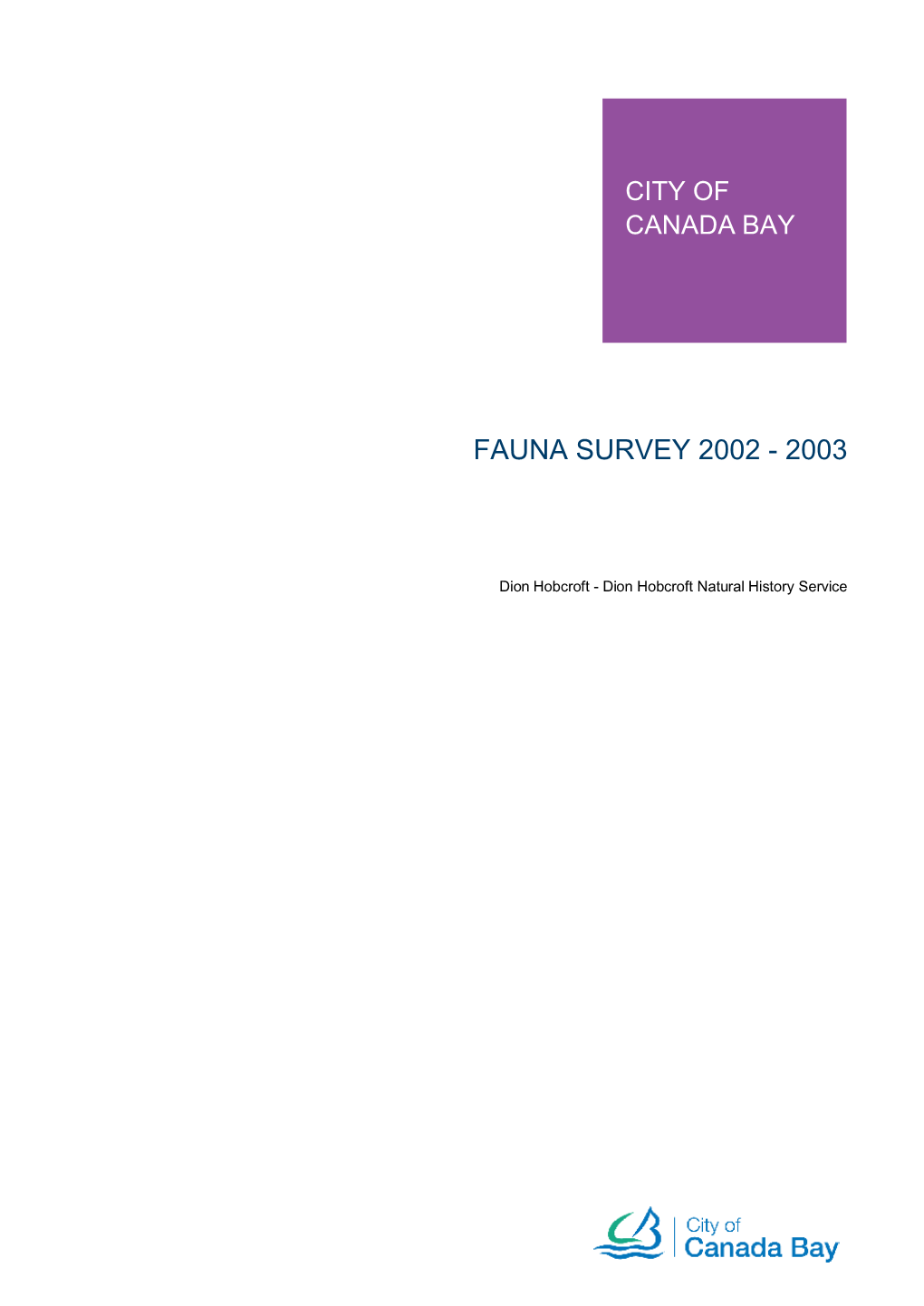 Fauna Survey 2002 - 2003