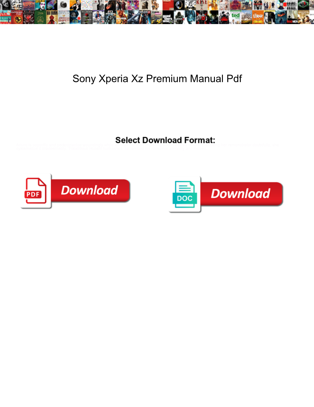 Sony Xperia Xz Premium Manual Pdf