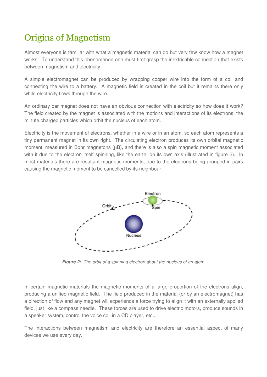 Origins of Magnetism