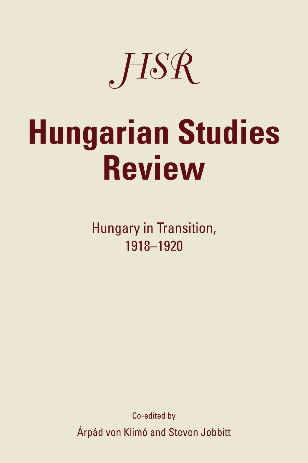 Hungarian Studies Review