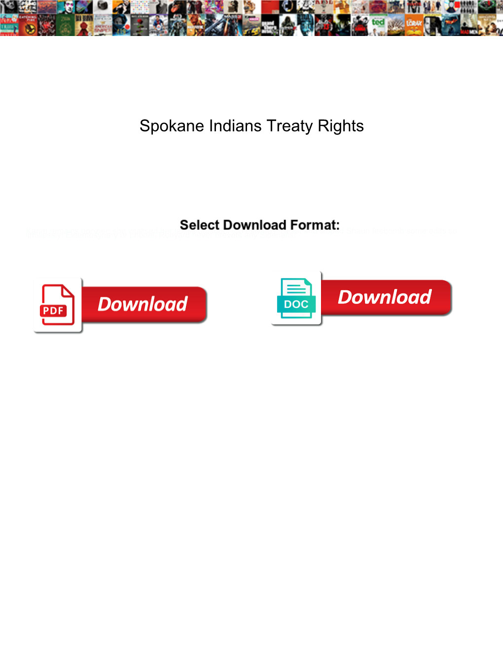 Spokane Indians Treaty Rights