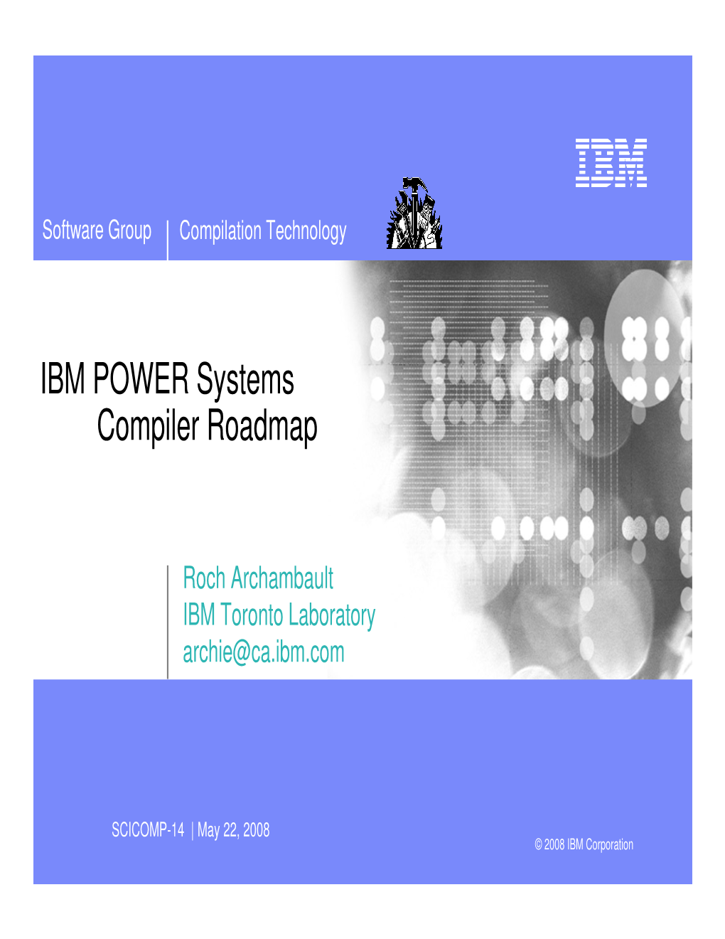 IBM POWER Systems Compiler Roadmap