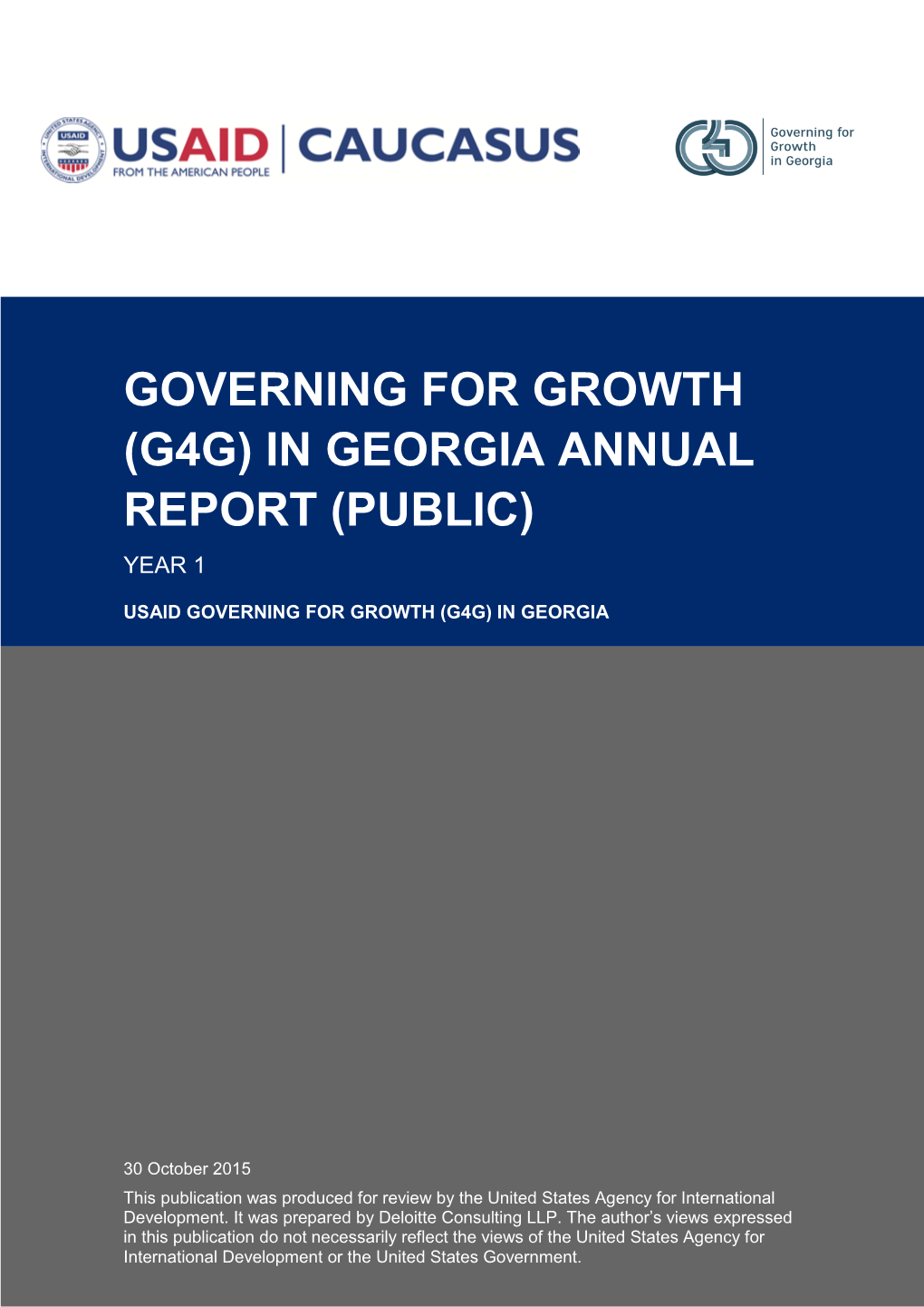In Georgia Annual Report (Public) Year 1