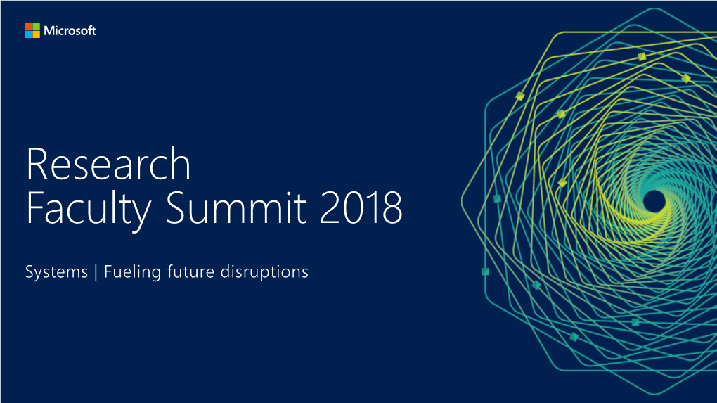 Research Faculty Summit 2018