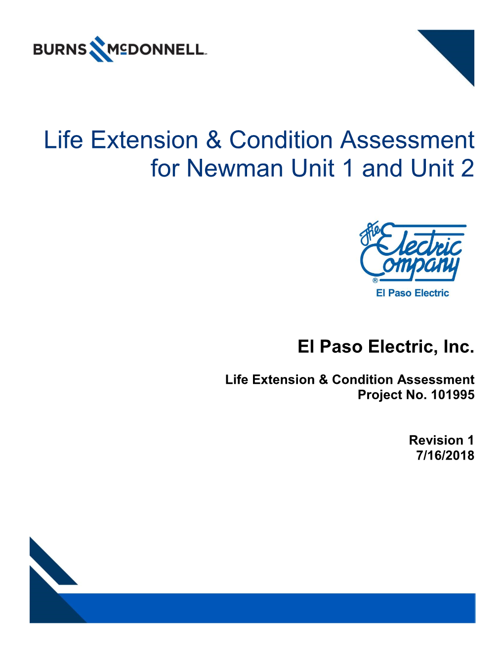 Life Extension & Condition Assessment for Newman Unit 1 And