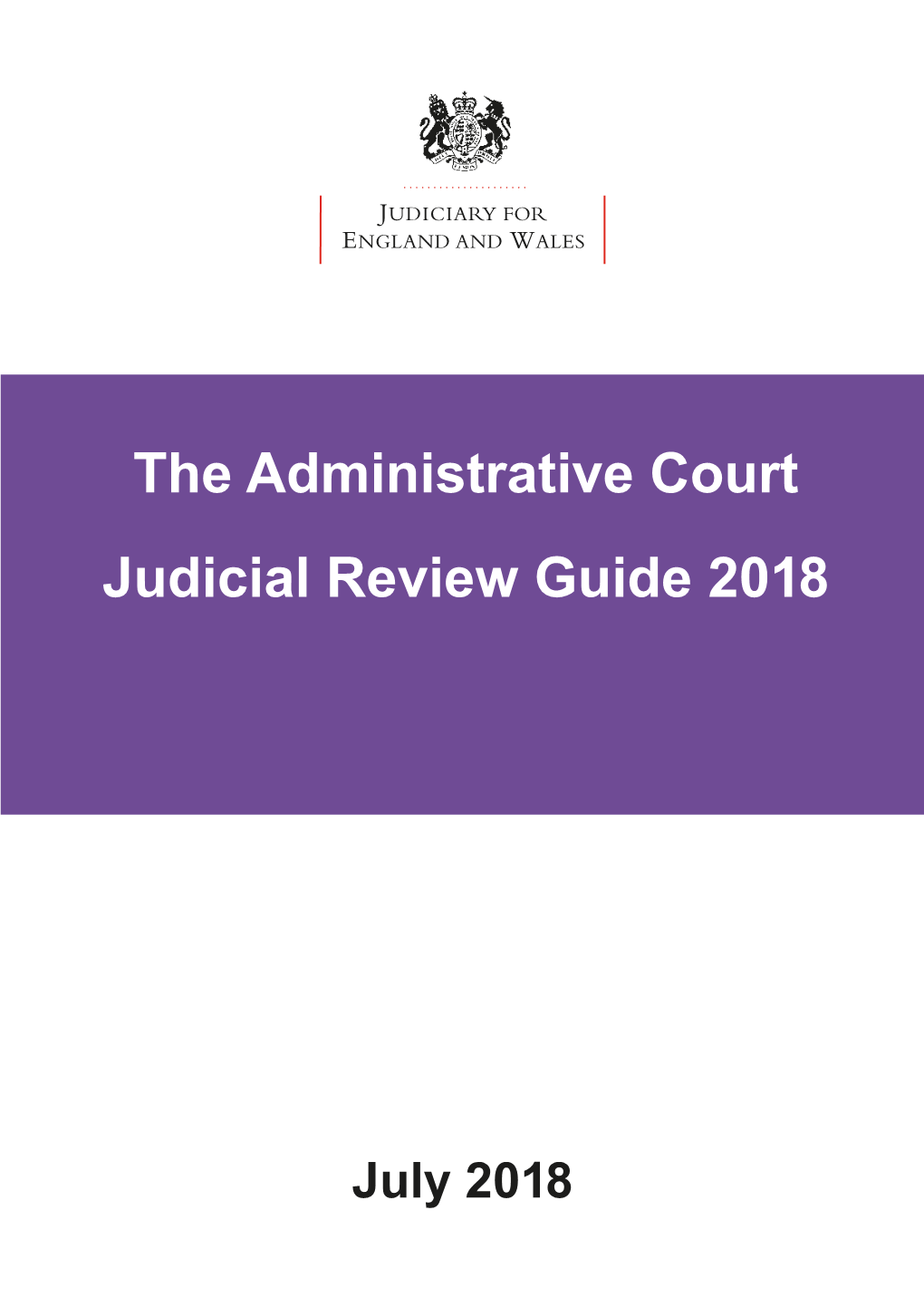 The Administrative Court Judicial Review Guide 2018