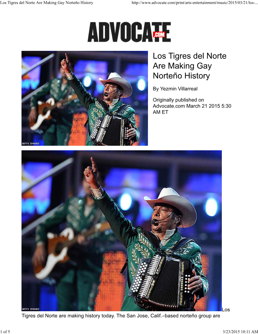 Los Tigres Del Norte Are Making Gay Norteño History