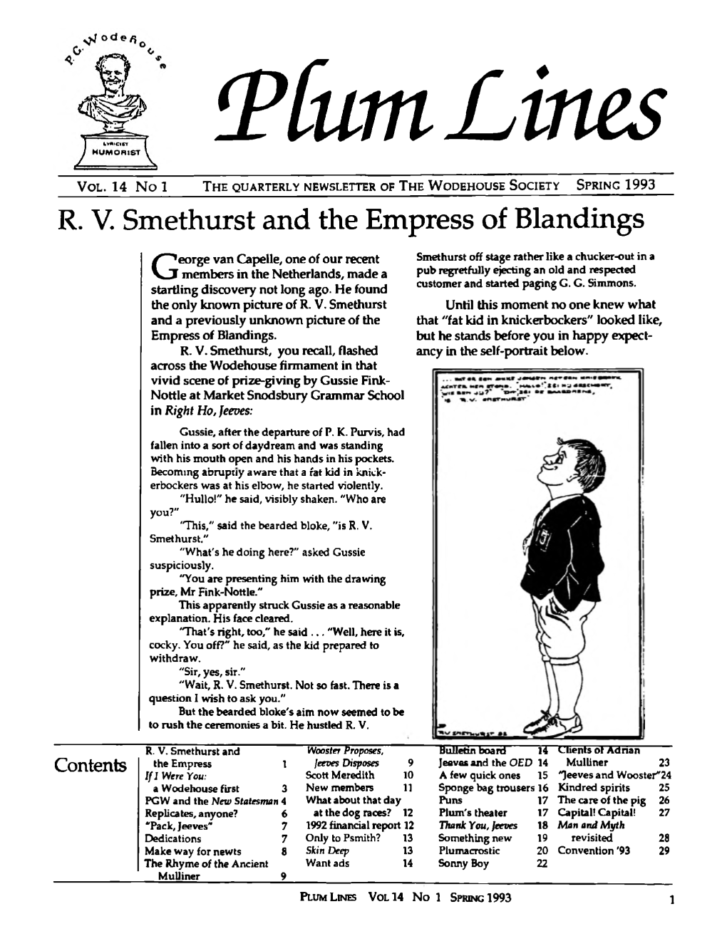 R. V. Smethurst and the Empress of Blandings