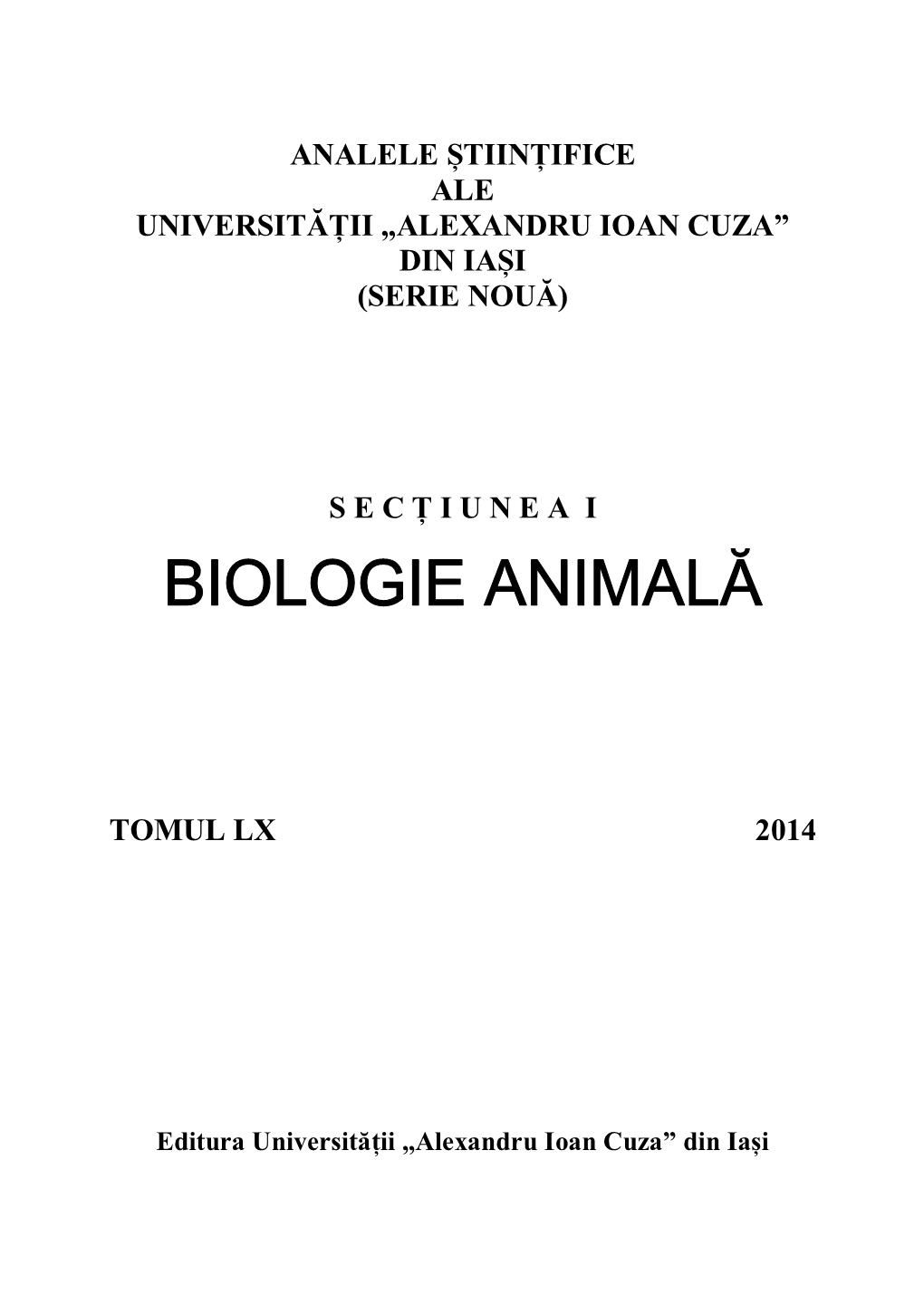 Biologie Animală