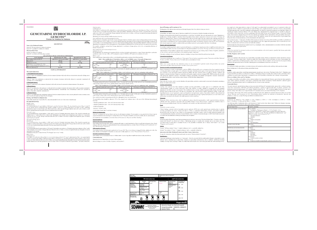 Gemcitabine Hydrochloride Ip Gemcite