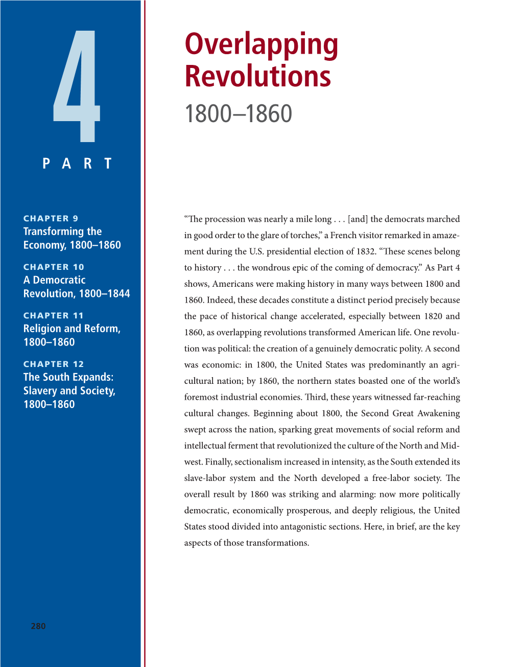 Overlapping Revolutions 4 1800–1860 PART