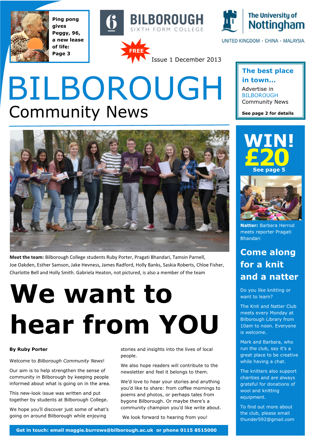 BILBOROUGH BILBOROUGH Community News