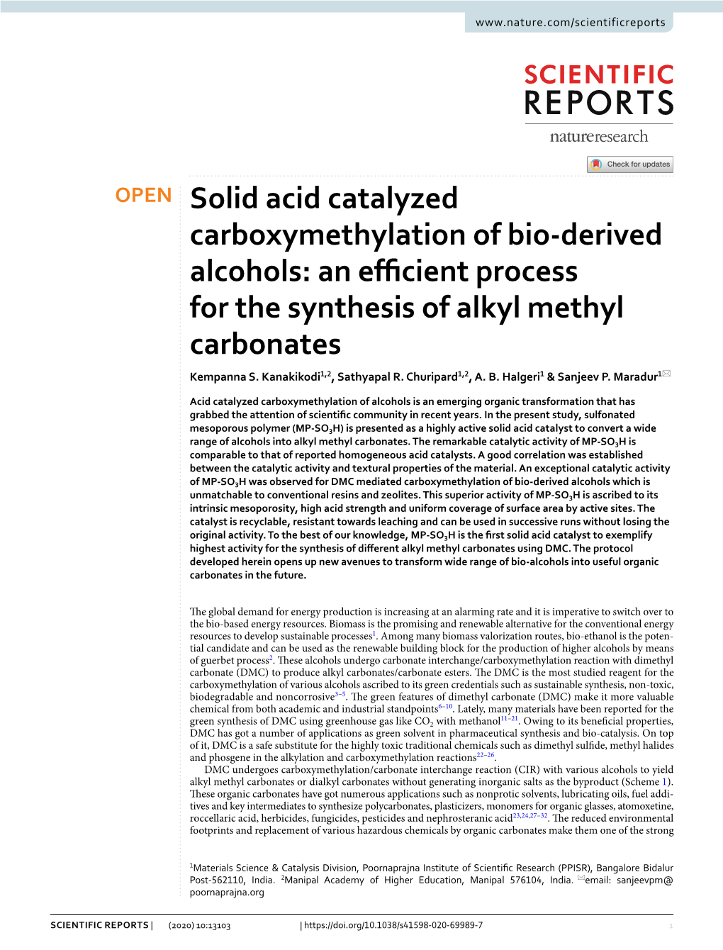 Solid Acid Catalyzed Carboxymethylation of Bio-Derived