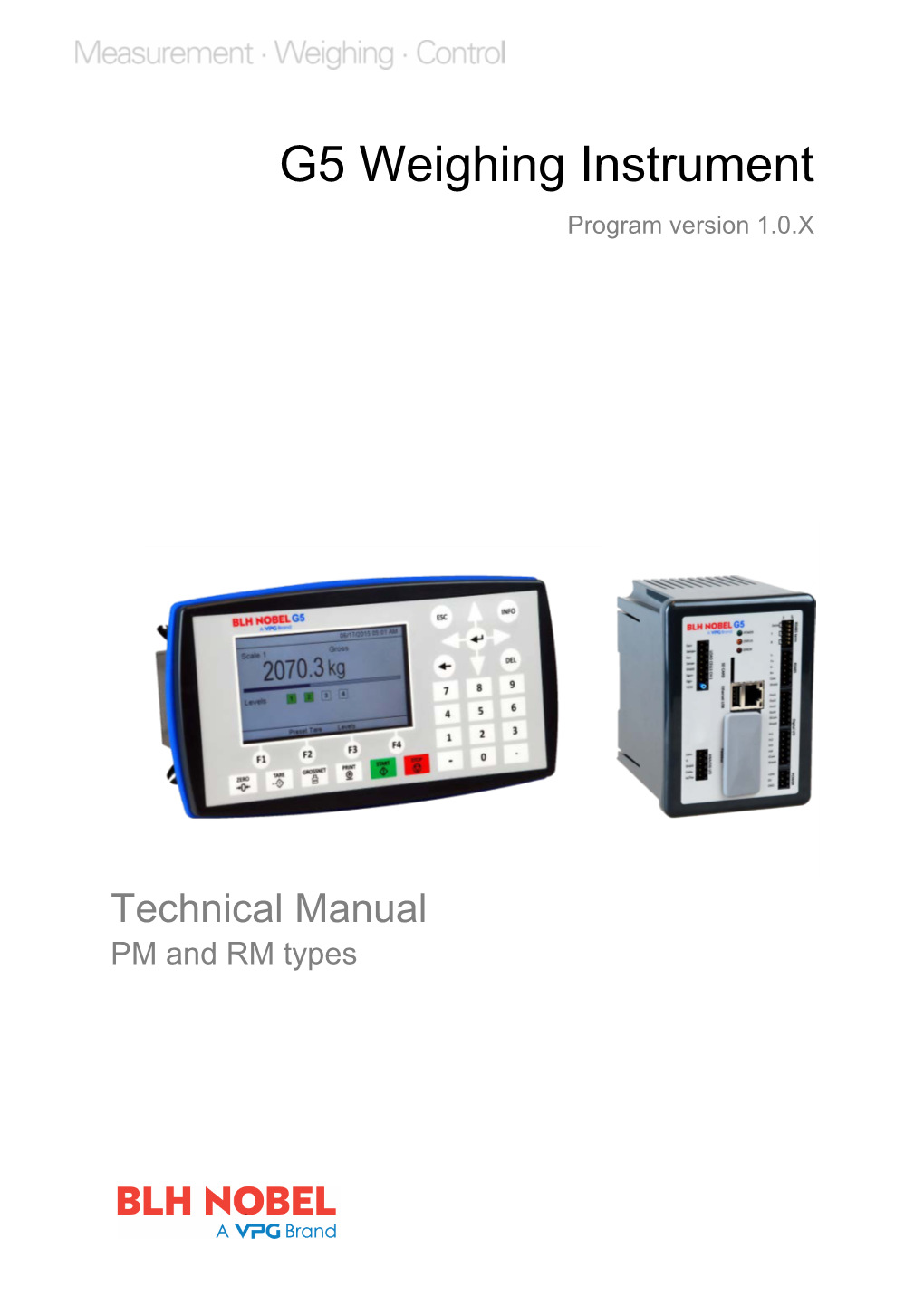 G5 Weighing Instrument. Technical Manual