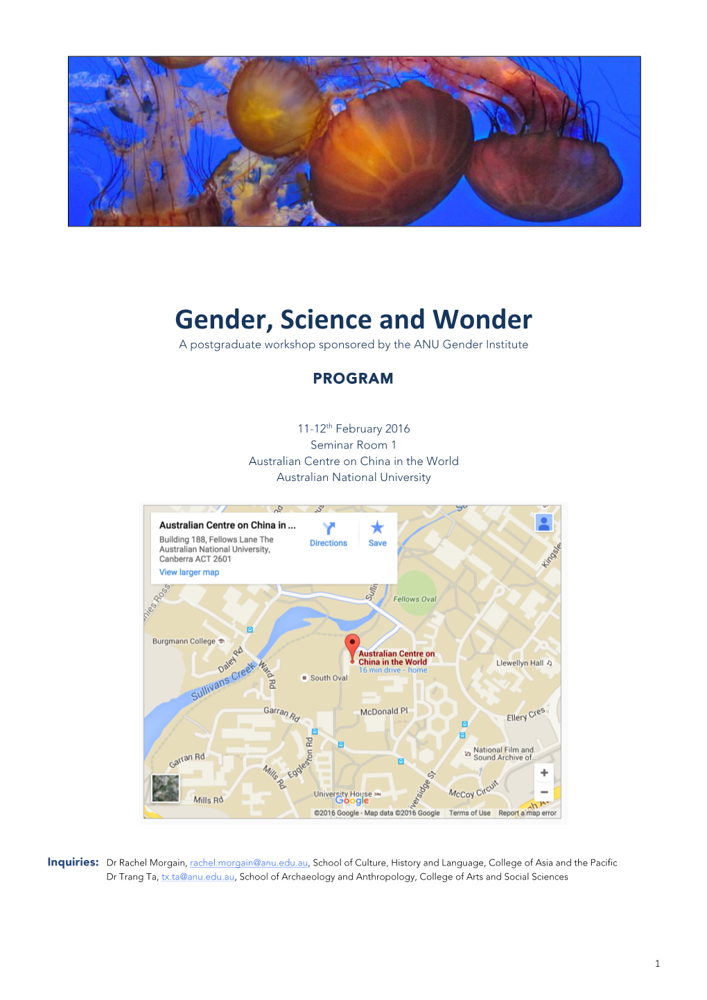 Gender Science Wonder Program 2 February