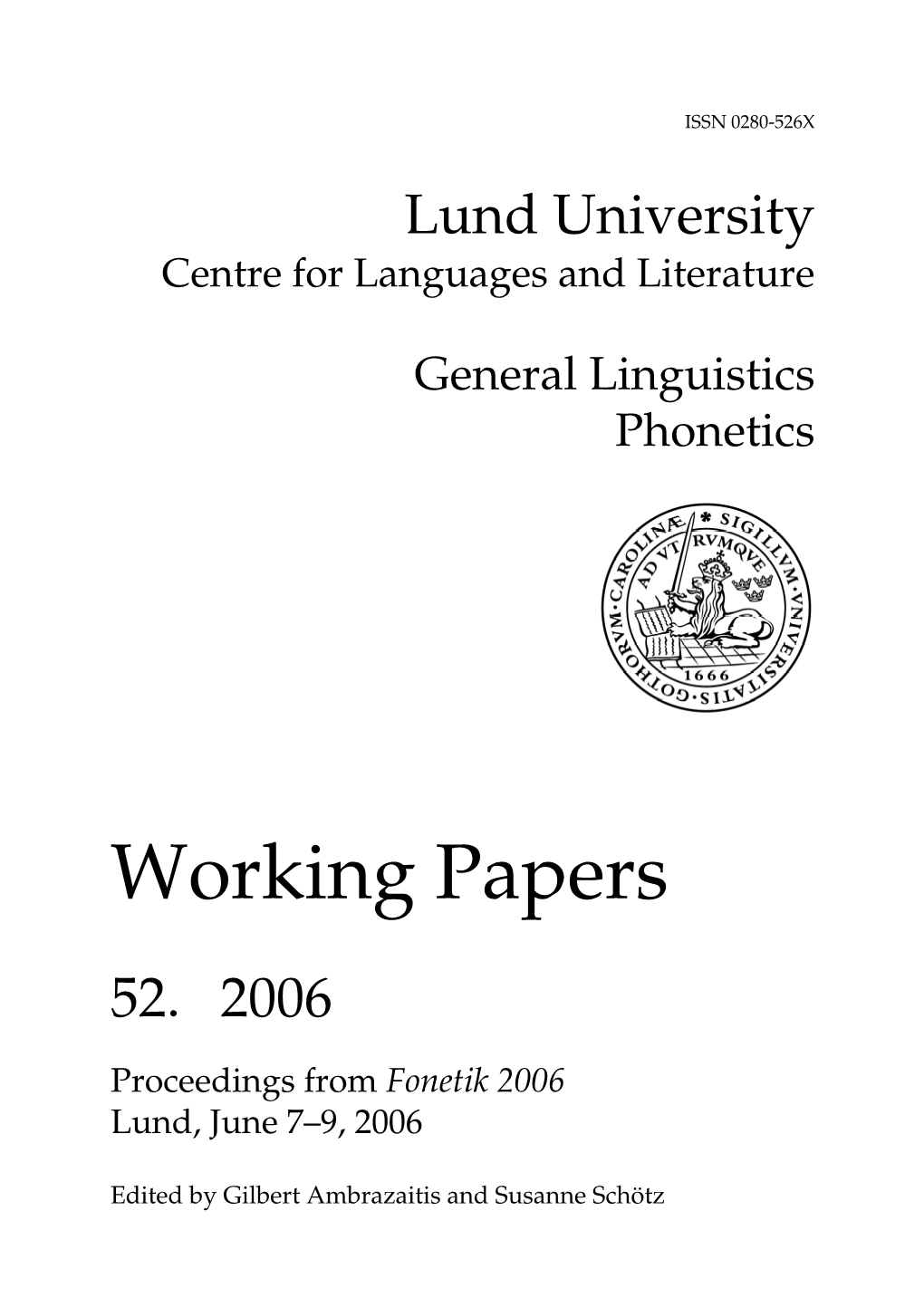 Working Papers