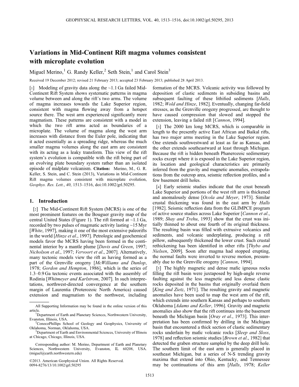 Variations in Midcontinent Rift Magma Volumes Consistent with Microplate