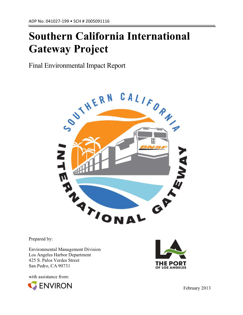 Southern California International Gateway Project Final Environmental Impact Report