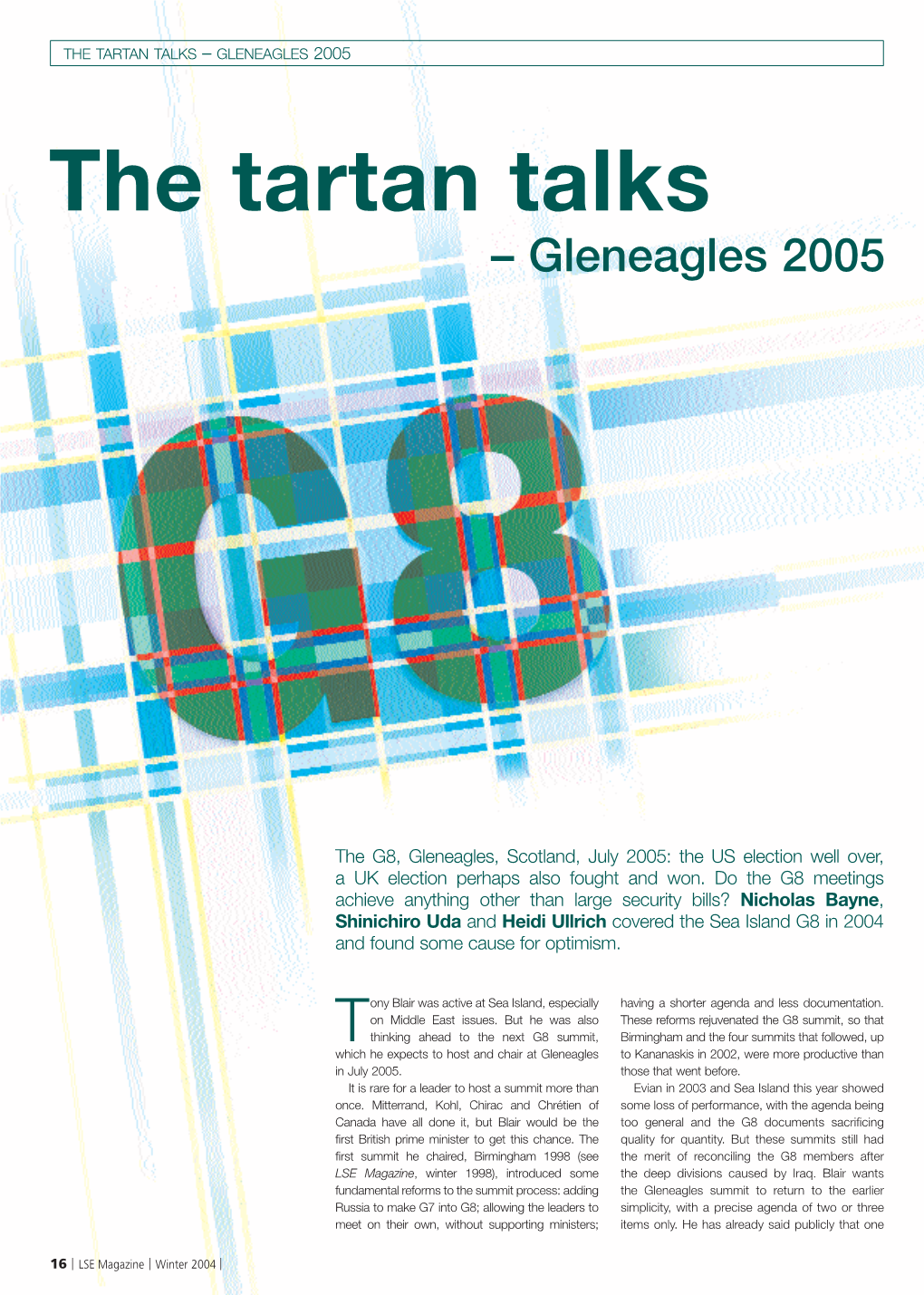 The Tartan Talks: Gleneagles 2005