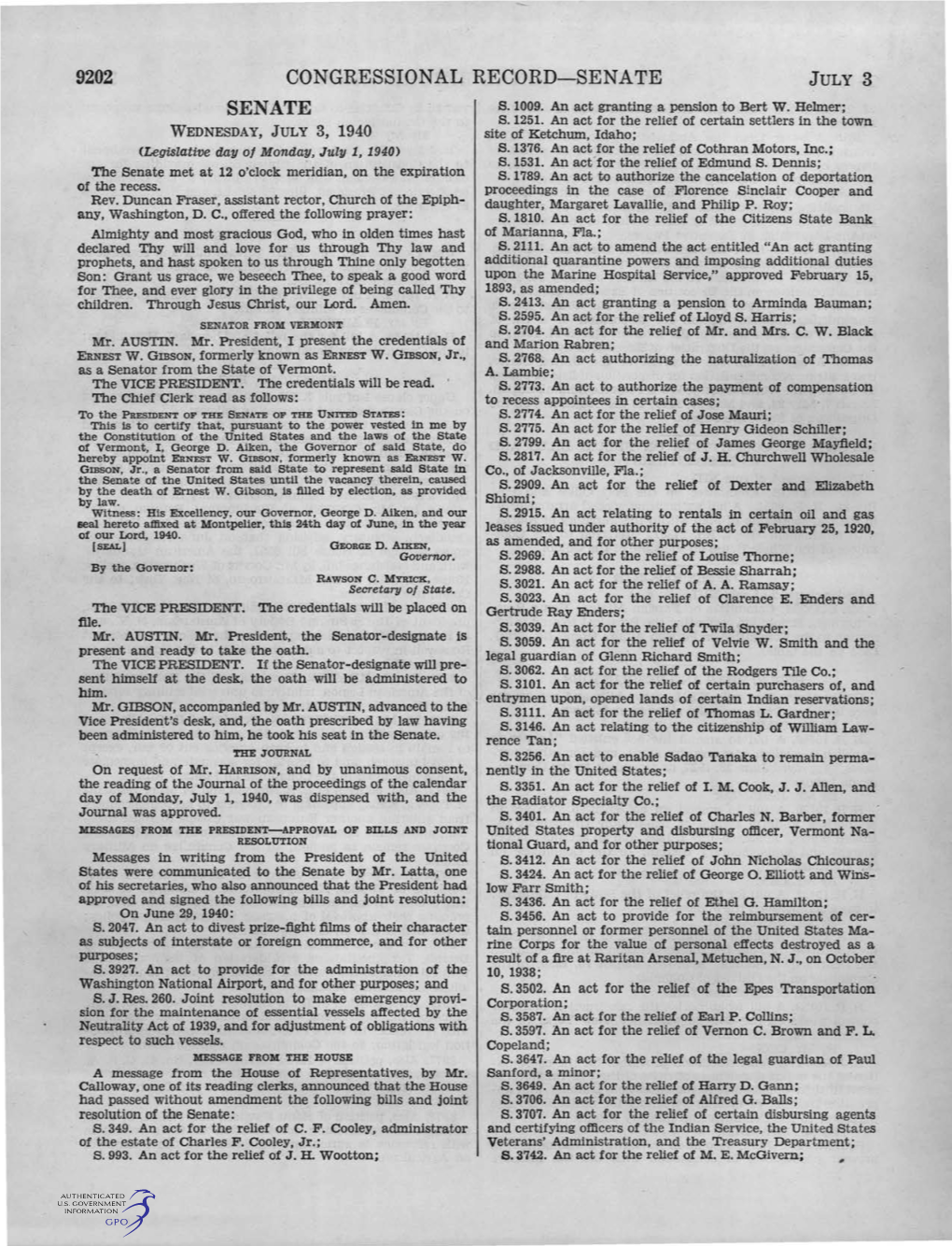 Congressional Record-Senate Senate