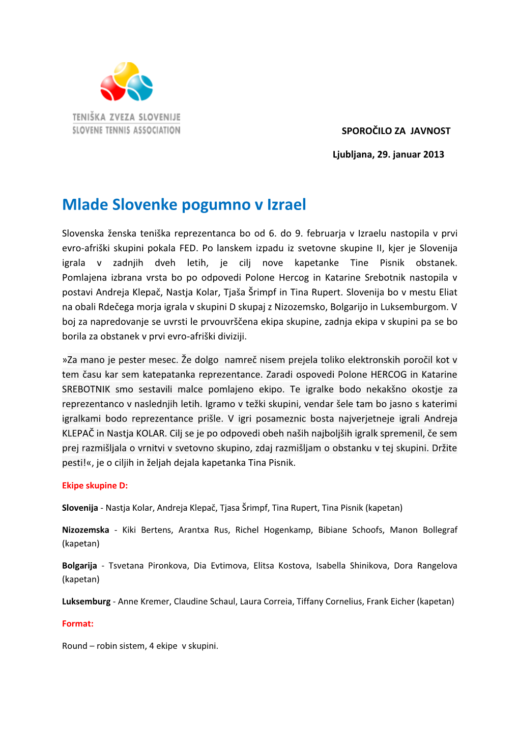 Mlade Slovenke Pogumno V Izrael