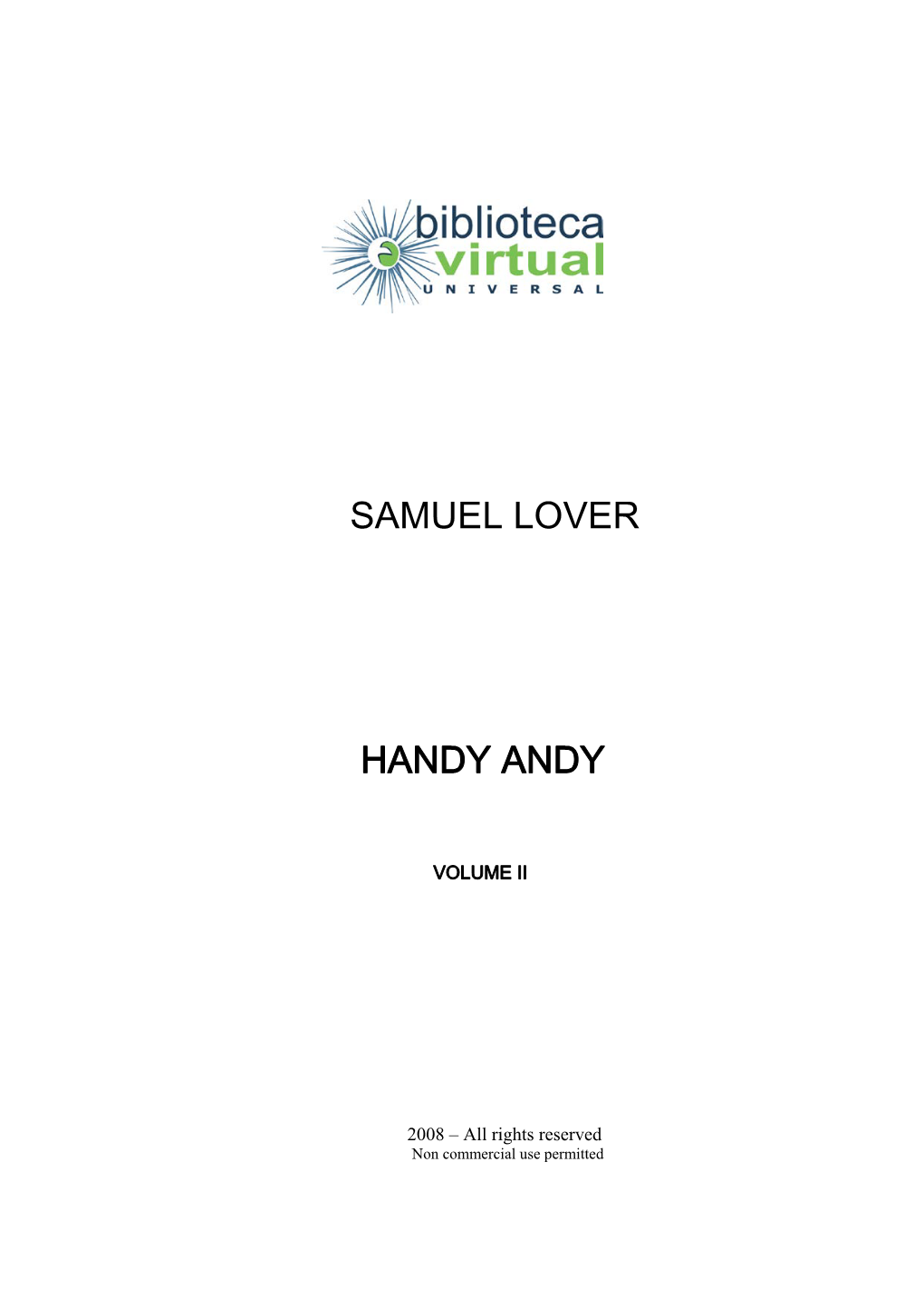 Samuel Lover Handy Andy