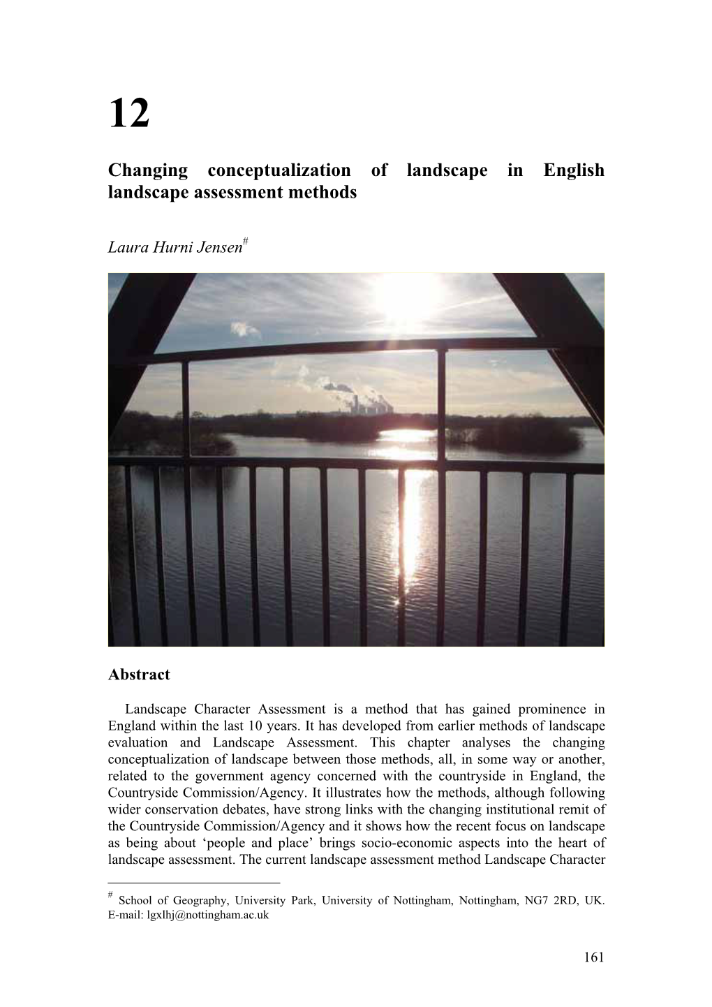 Changing Conceptualization of Landscape in English Landscape Assessment Methods