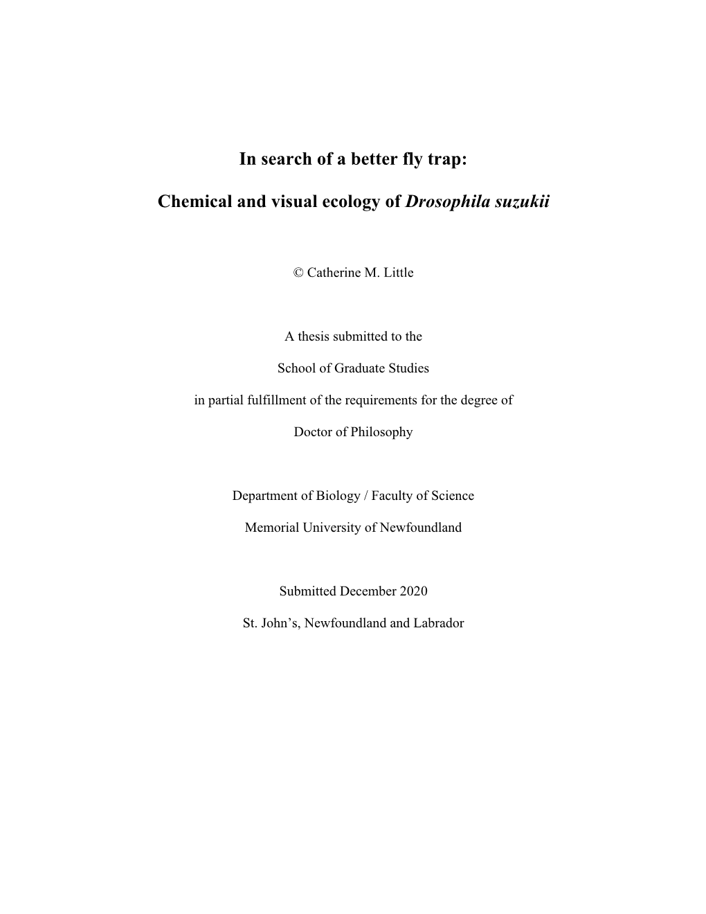 Chemical and Visual Ecology of Drosophila Suzukii