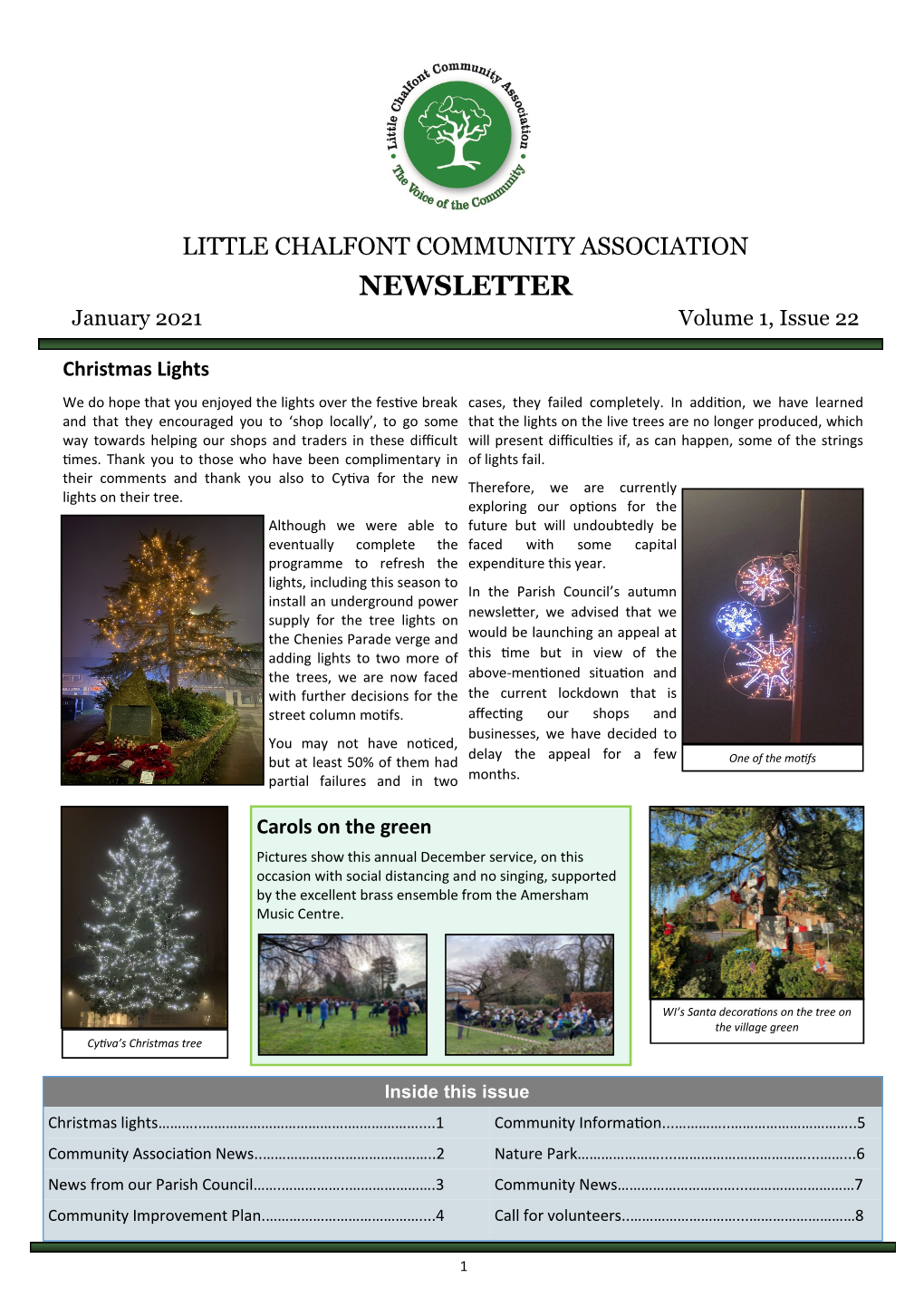 NEWSLETTER January 2021 Volume 1, Issue 22