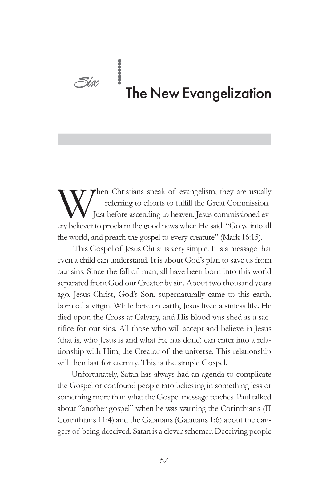 The New Evangelization