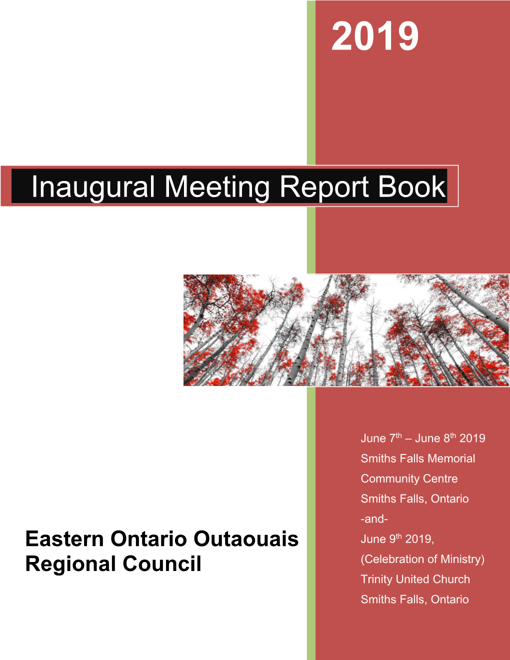 Inaugural Meeting Report Book