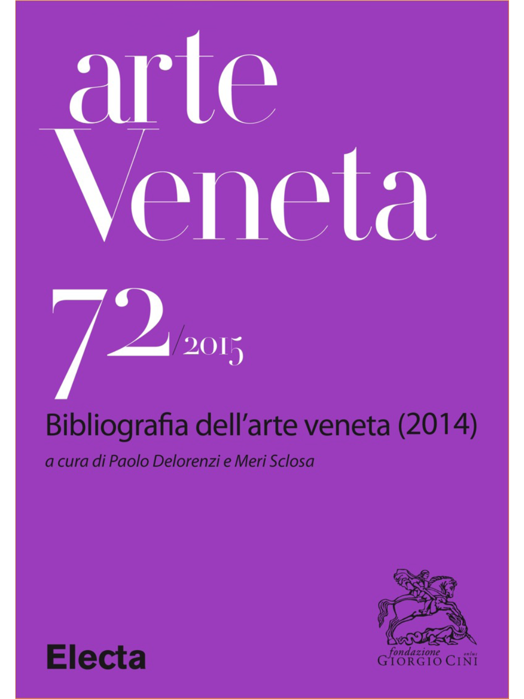 Bibliografia Dell'arte Veneta 72 (2014)