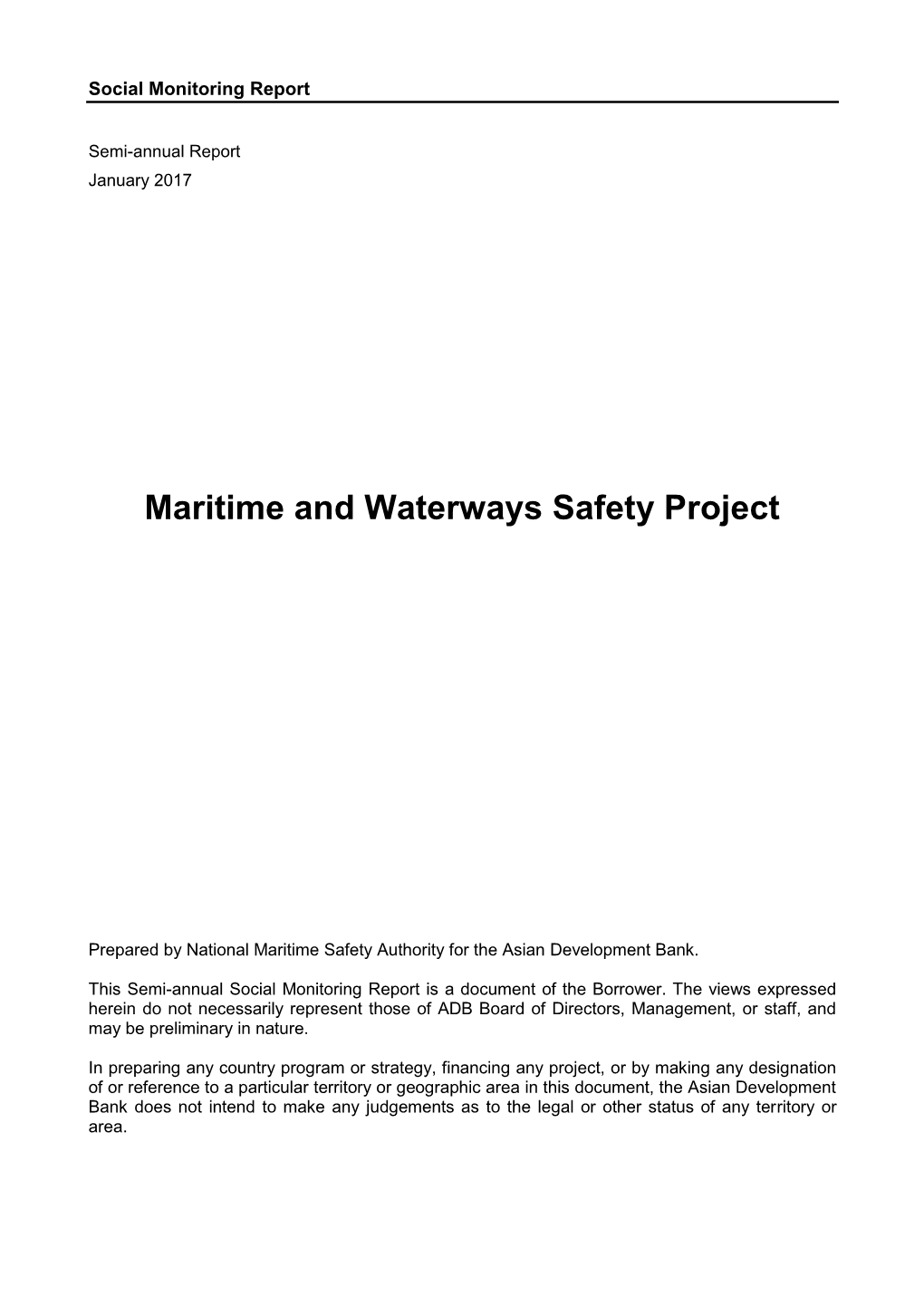 Maritime and Waterways Safety Project
