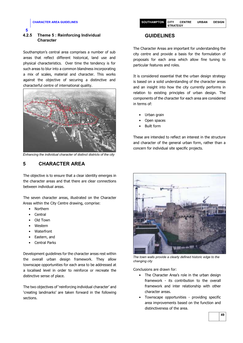5 Character Area Guidelines Southampton City Centre Urban Design Strategy