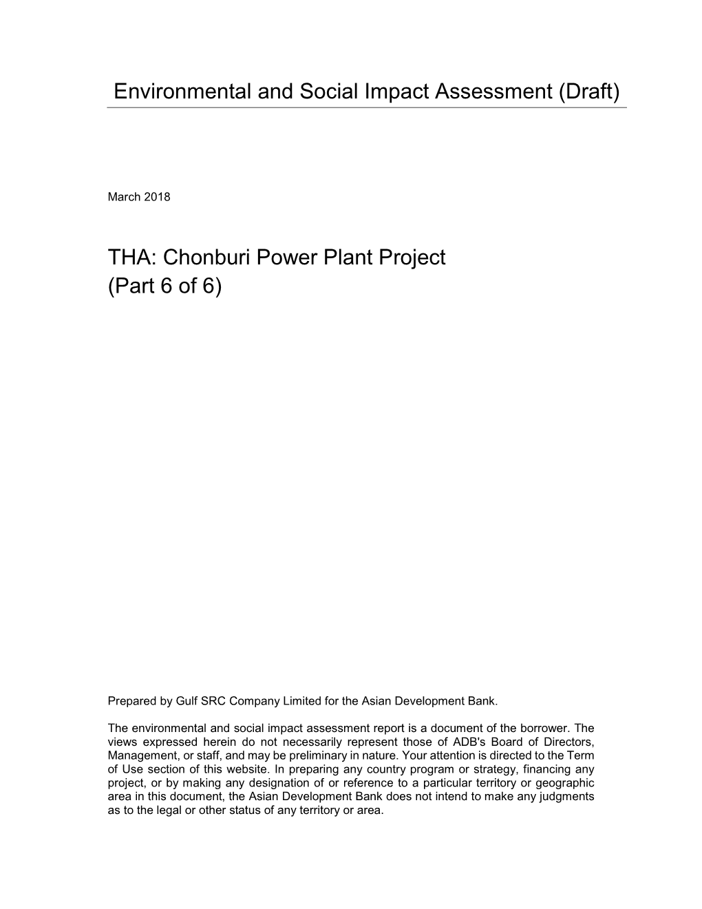 Chapter 10 Sriracha Power Plant Project Gulf SRC Co., Ltd