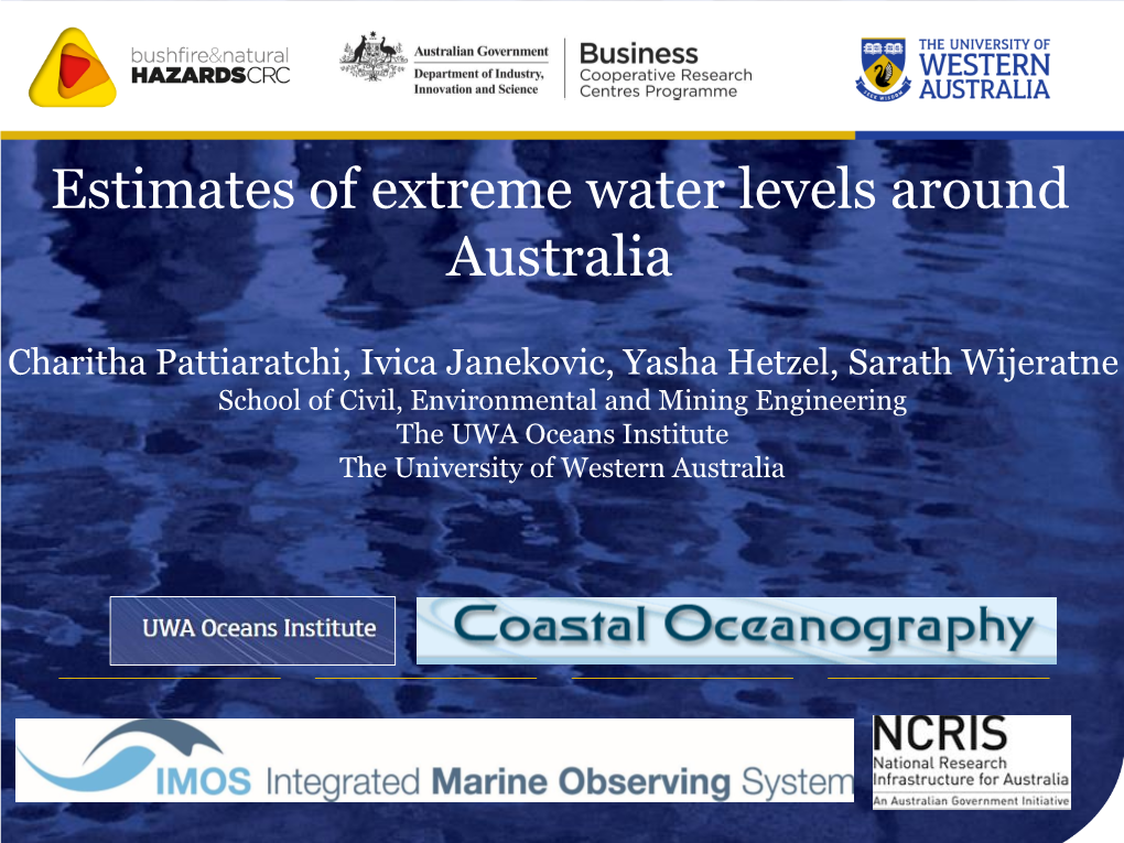 Estimates of Extreme Water Levels Around Australia