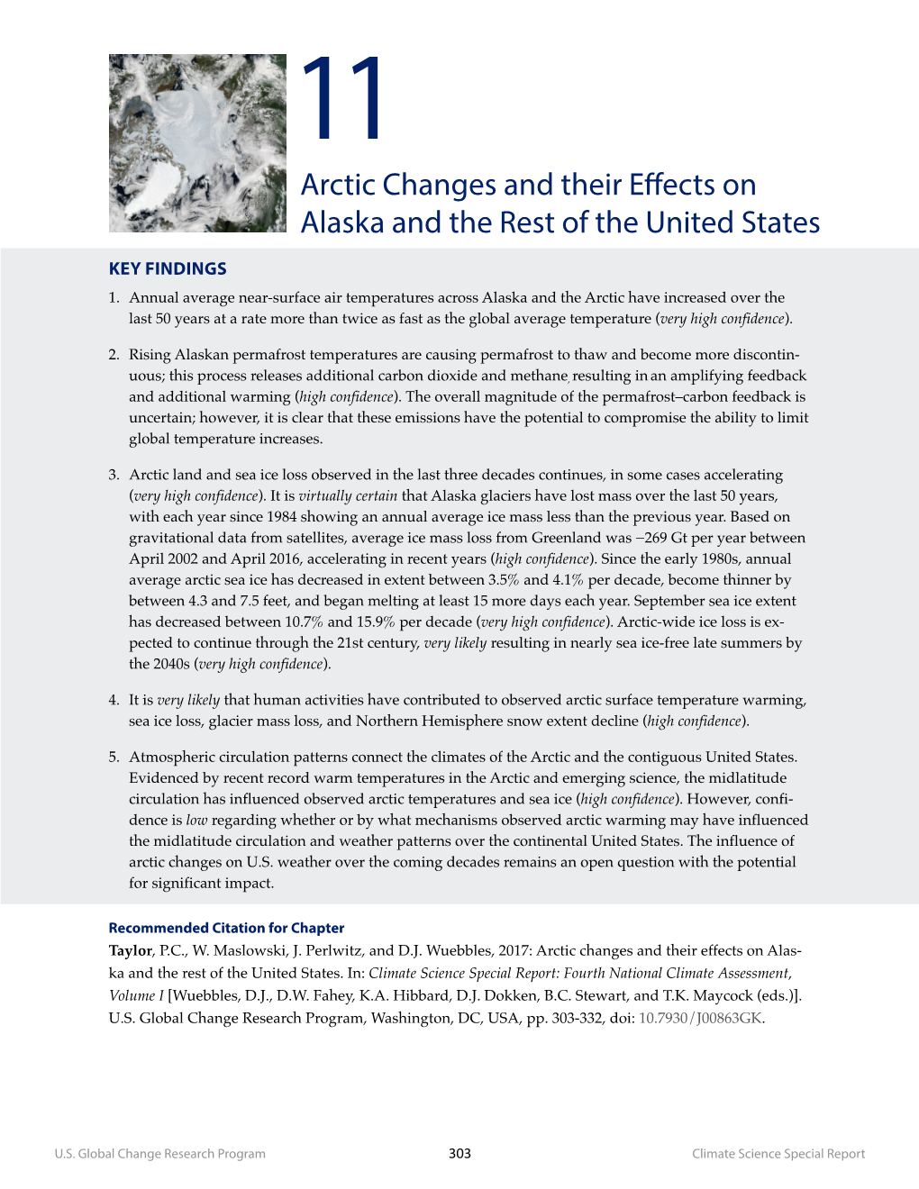 Arctic Changes and Their Effects on Alaska and the Rest of the United States