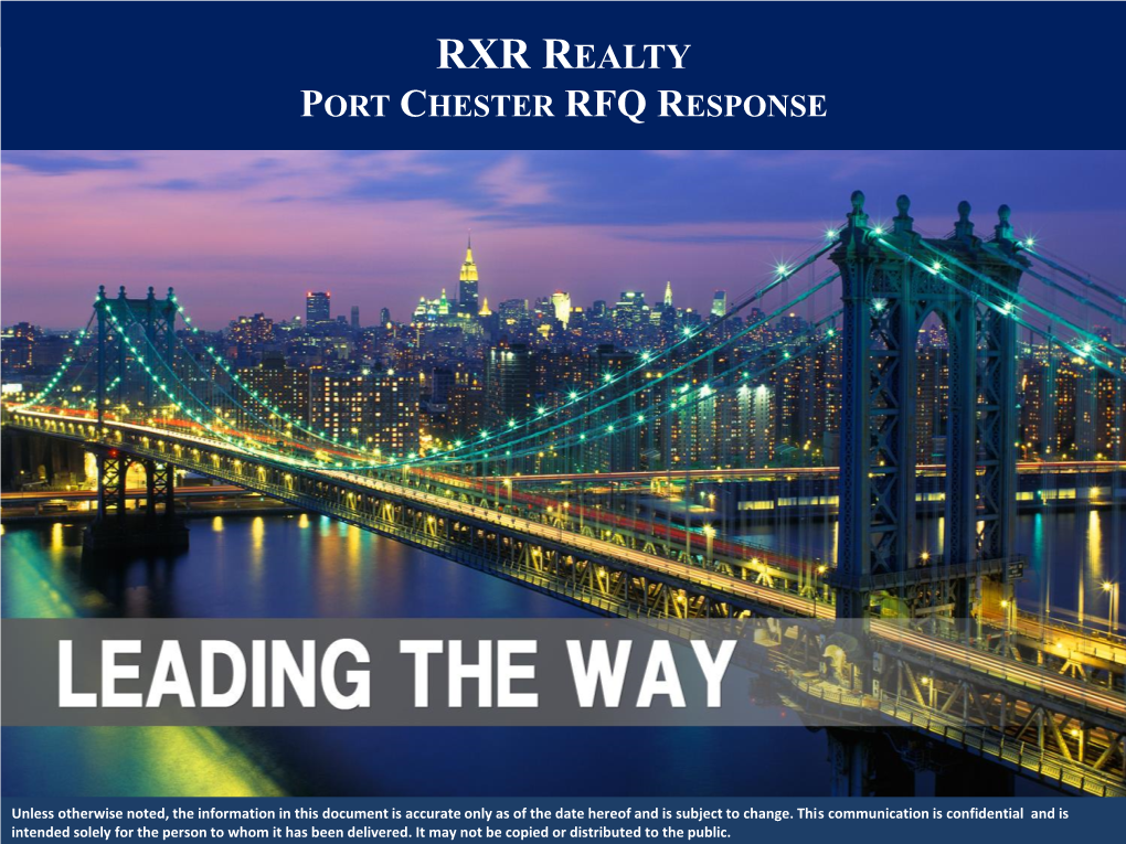 Rxr Realty Port Chester Rfq Response