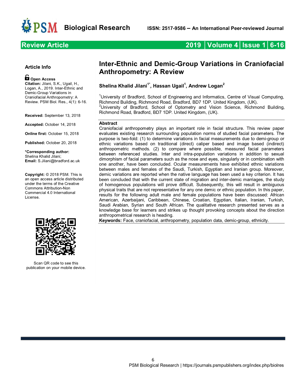 Inter-Ethnic and Demic-Group Variations in Craniofacial