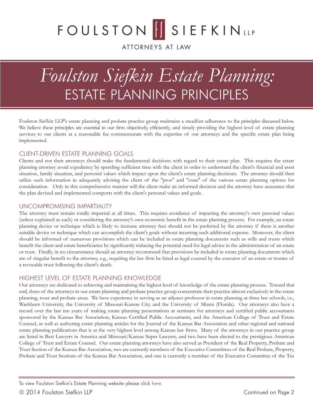 Estate Planning Principles