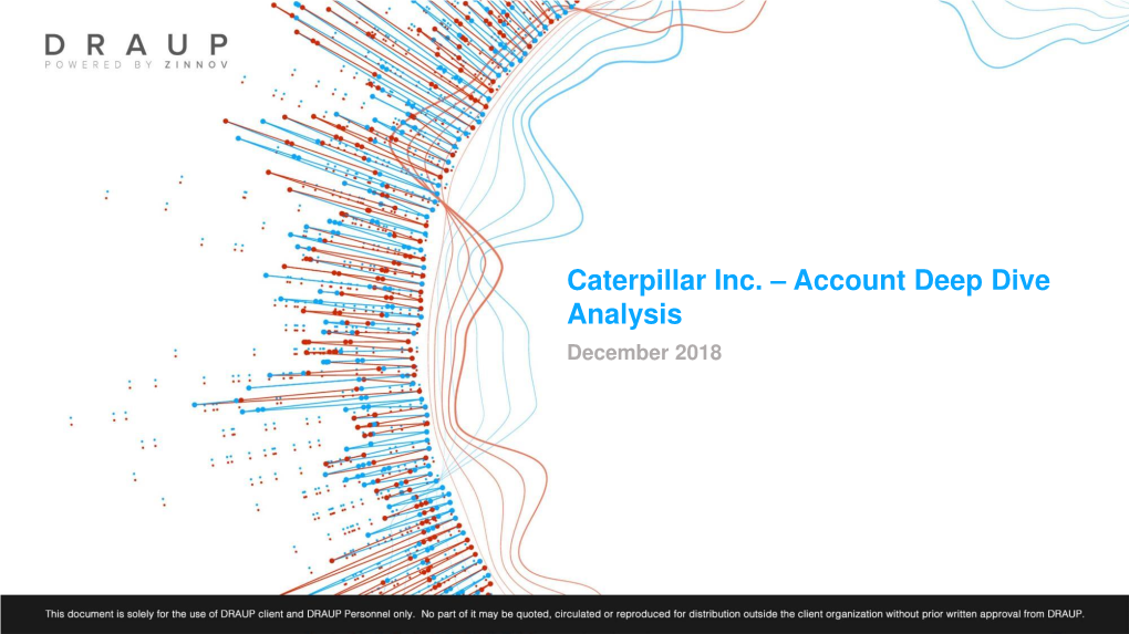 Caterpillar Inc. – Account Deep Dive Analysis December 2018