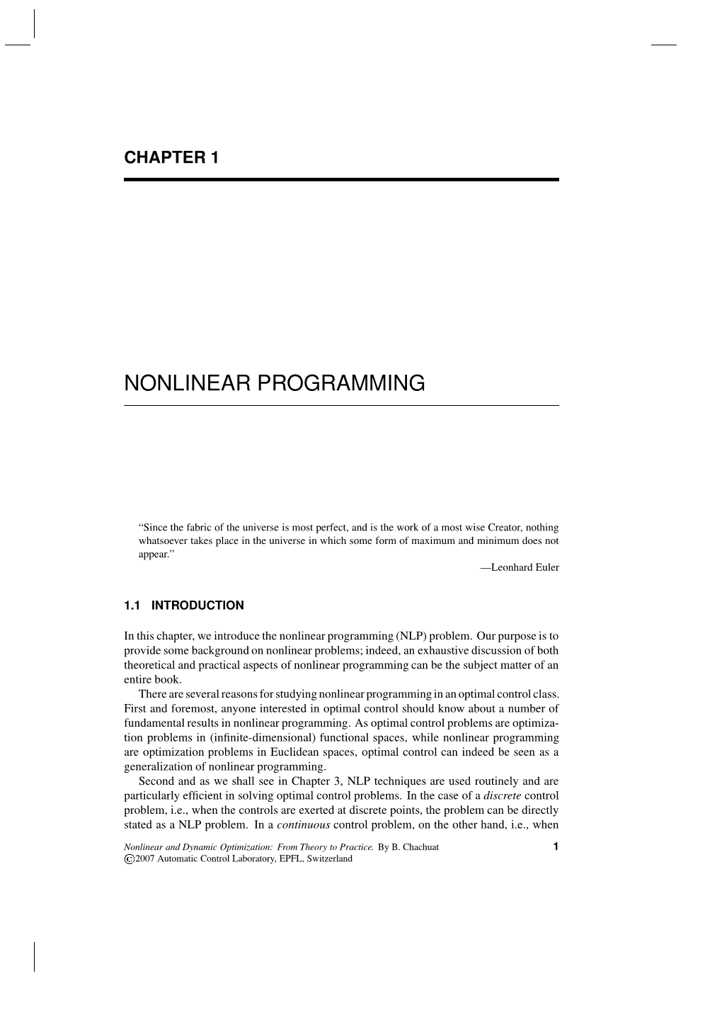 Nonlinear Programming