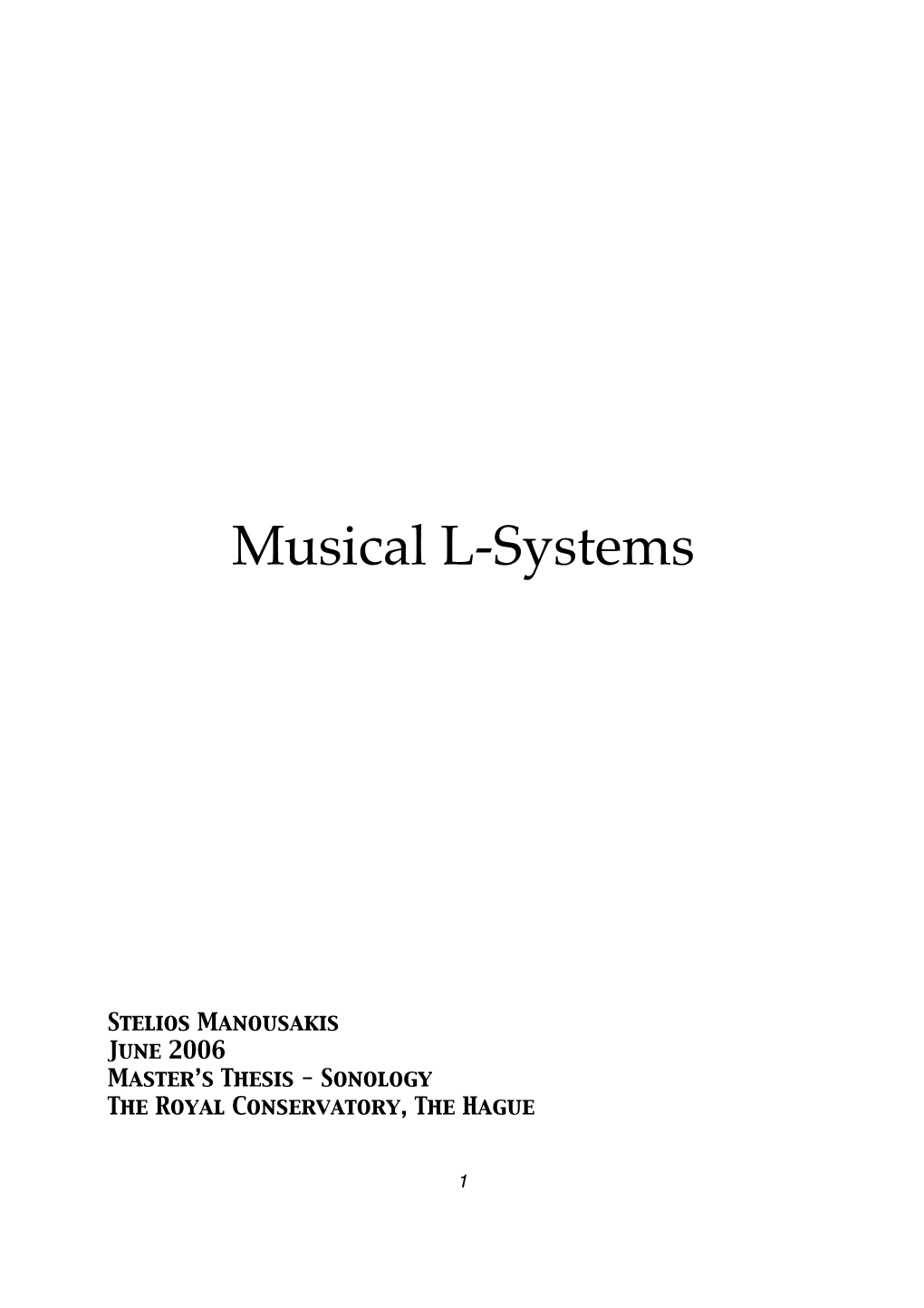 Musical L-Systems