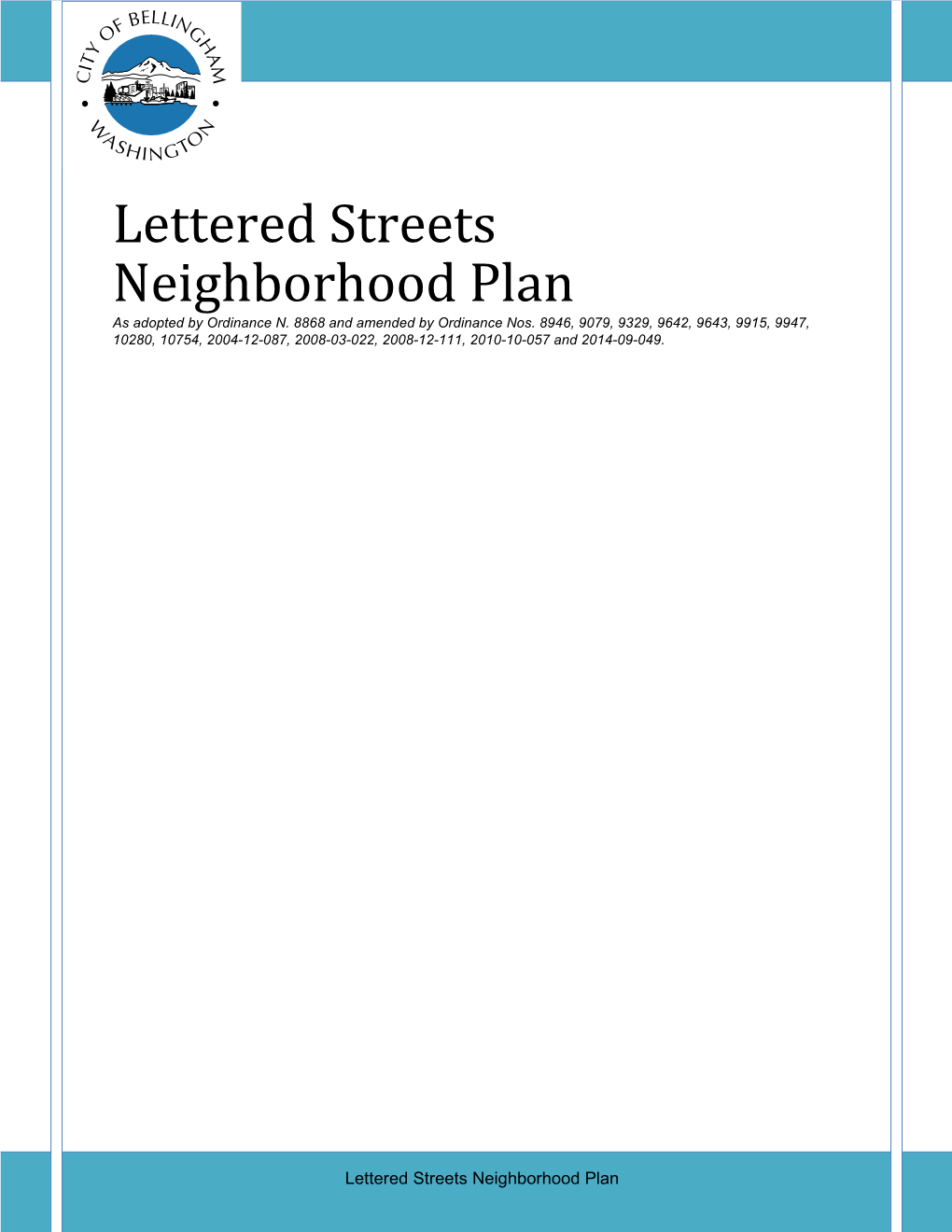 Lettered Streets Neighborhood Plan