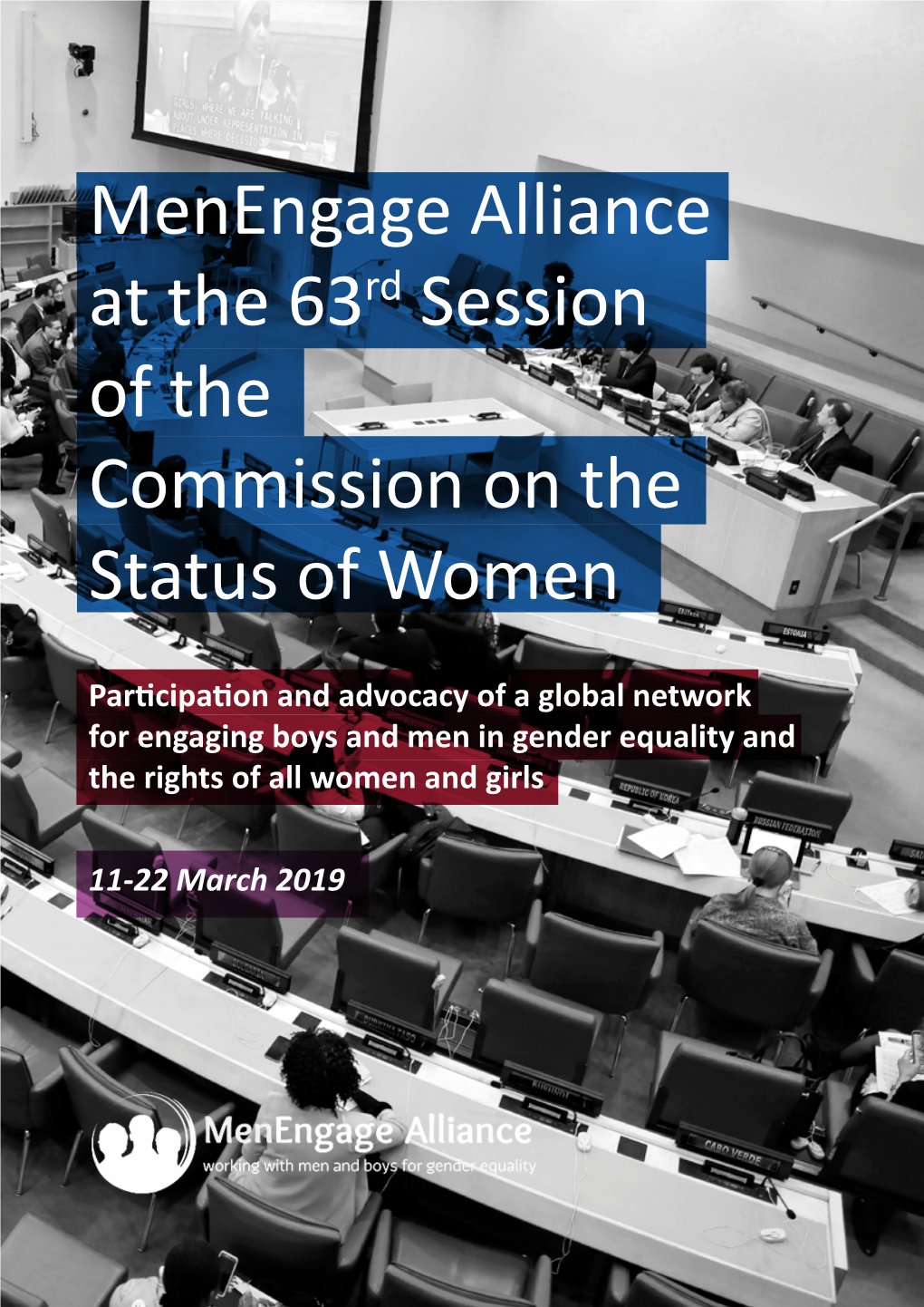 Menengage Alliance at the 63Rd Session of the Commission on the Status of Women