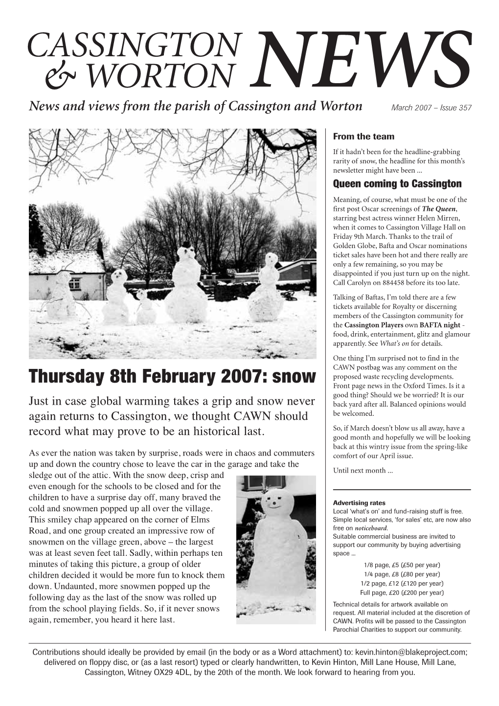 Cassington &Worton News