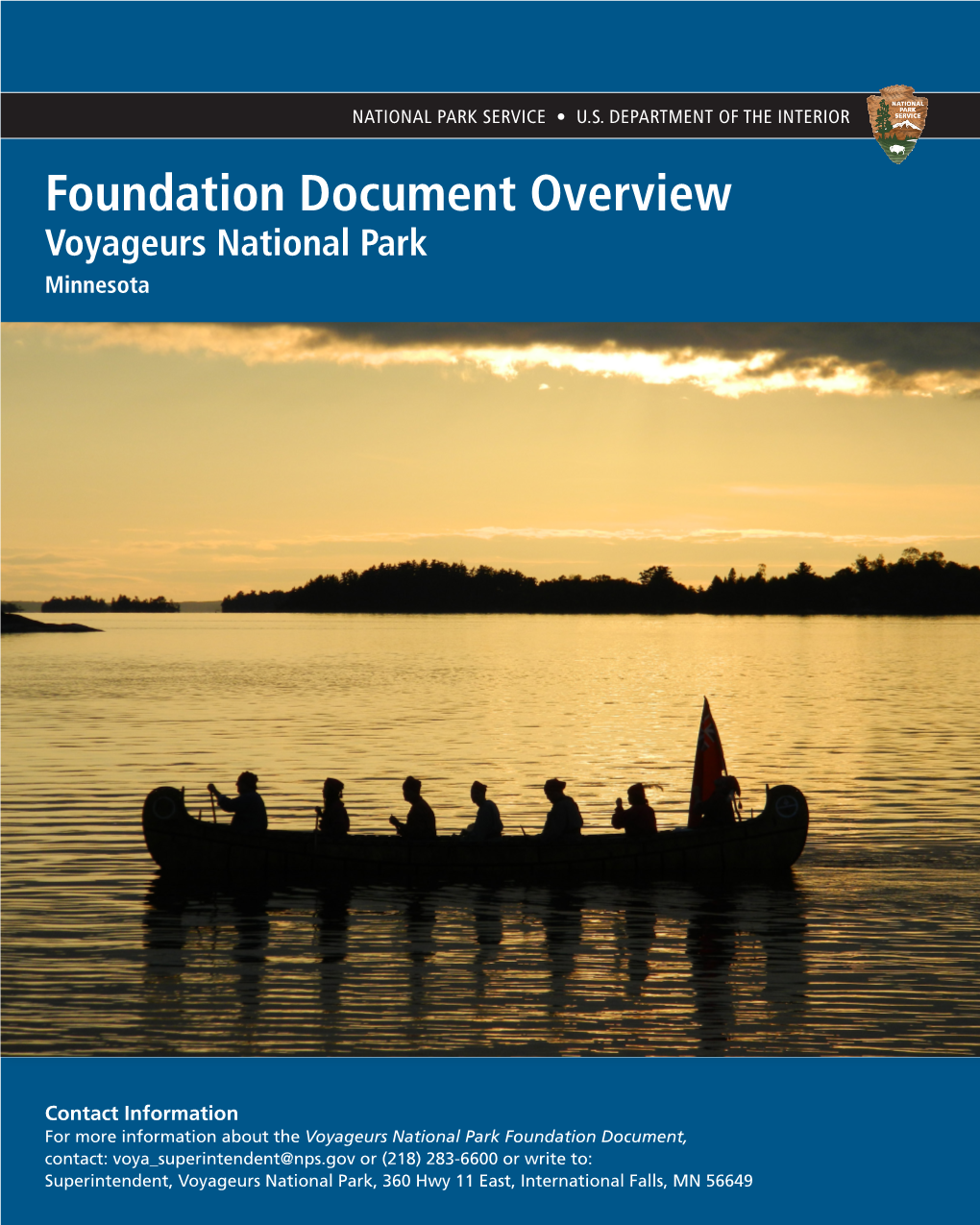 Foundation Document Overview, Voyageurs National Park, Minnesota