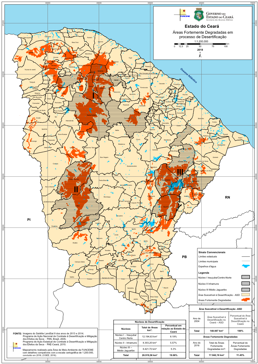 Mapa Das Áreas Fortemente Degredadas No Estado